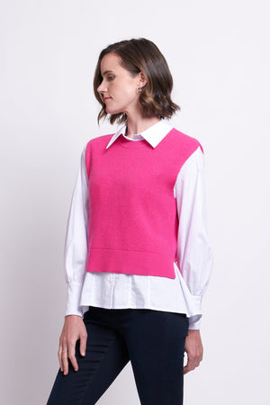Foil hot pink vest