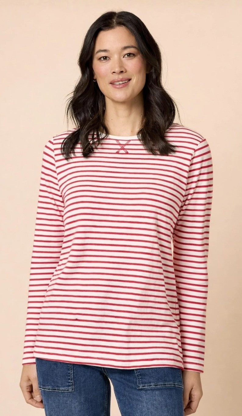 Gordon Smith red stripe long sleeve tee