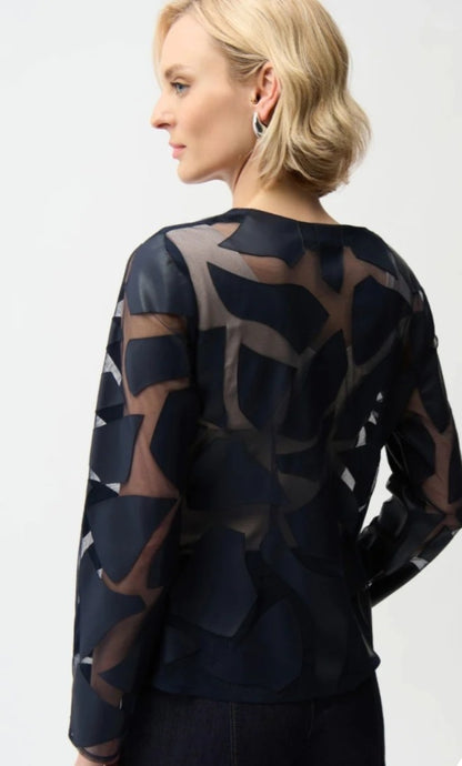 Joseph Ribkoff cut out jacket navy