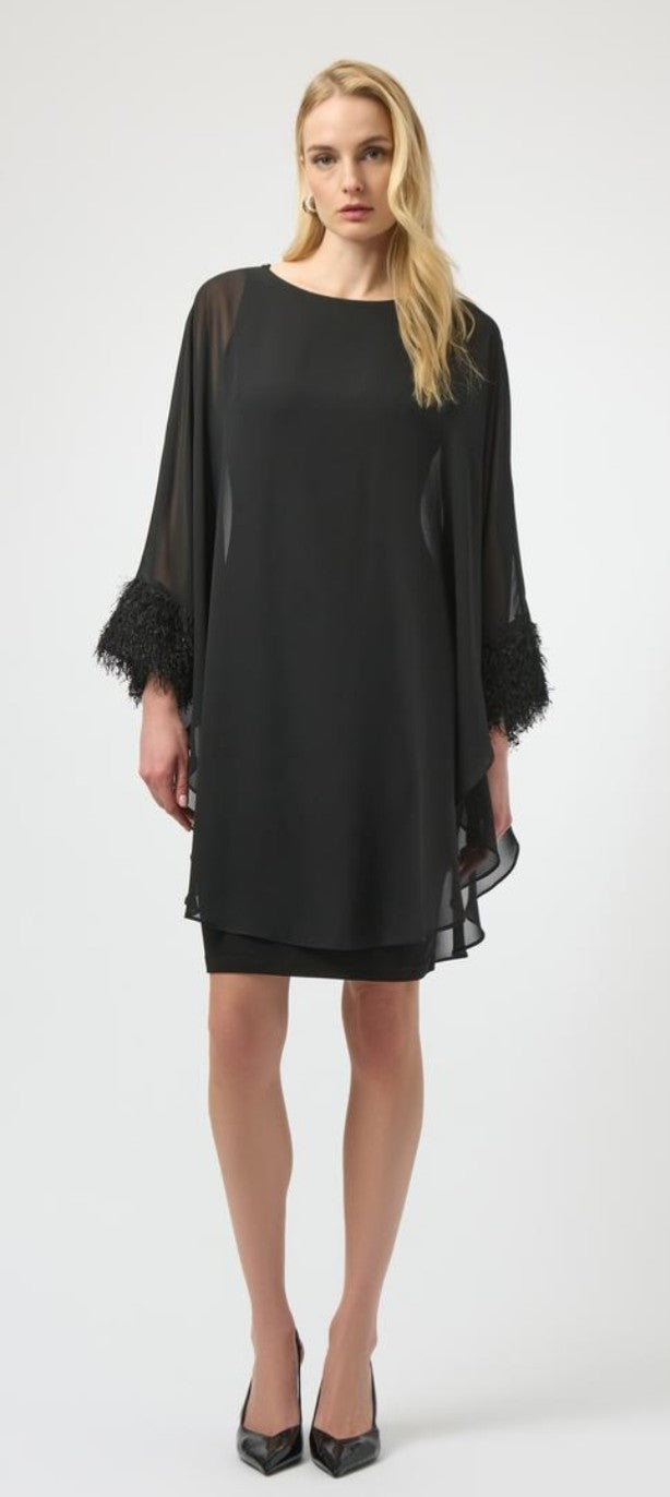 Joseph Ribkoff black overlay dress