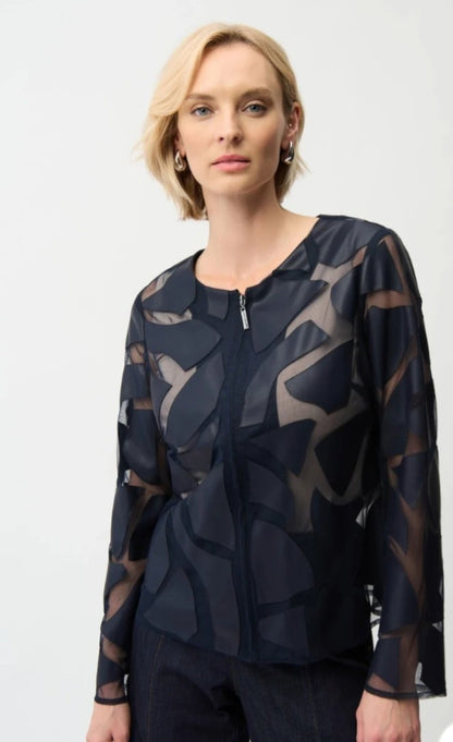 Joseph Ribkoff cut out jacket navy