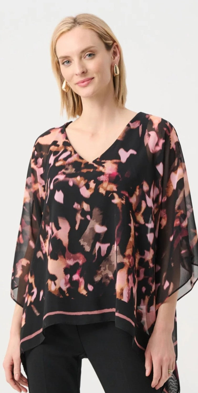 Joseph Ribkoff patterned overlay top