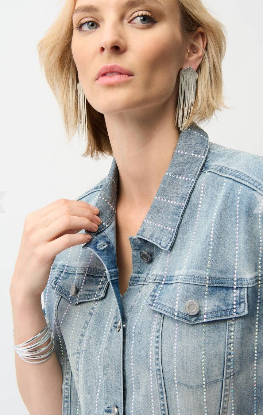Joseph Ribkoff sparkle denim jacket