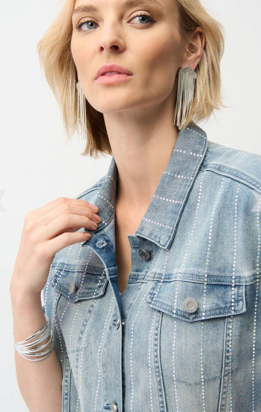 Joseph Ribkoff sparkle denim jacket