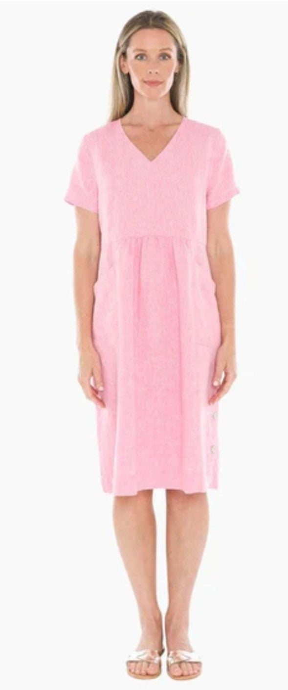 JUMP pink linen dress