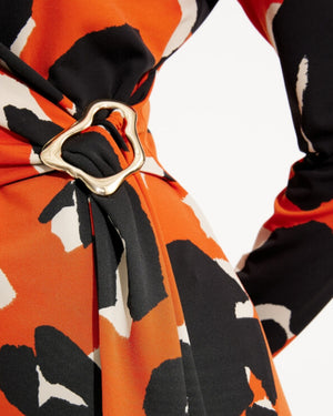 Joseph Ribkoff orange print dress
