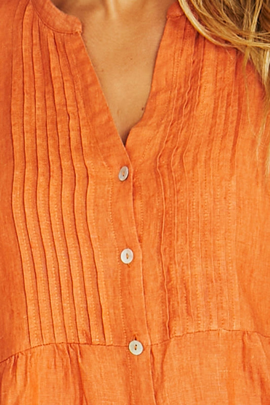 Jump pintuck dress in amber