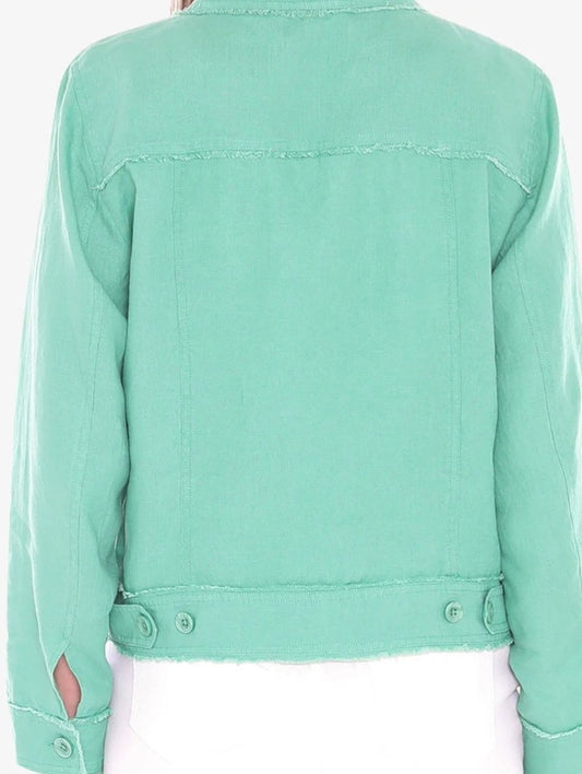 Jump raw edge linen jacket