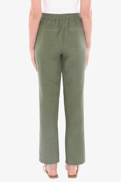 Jump linen pants in basil