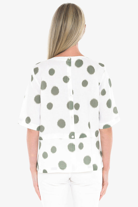 Jump spot linen top