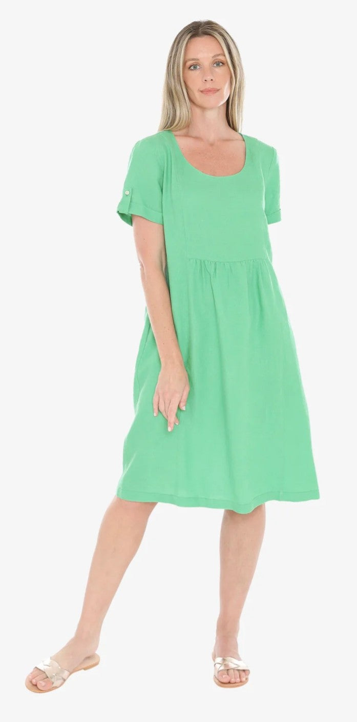 Jump gathered waist dress in apple