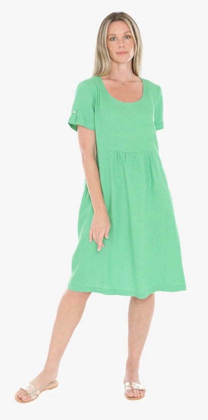 Jump gathered waist dress in apple