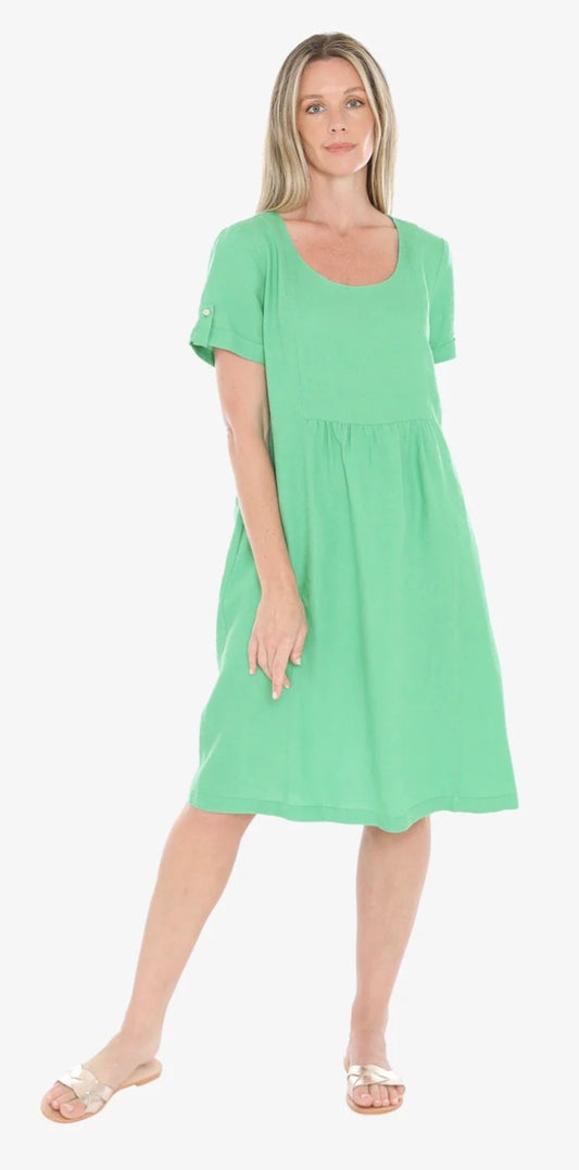 Jump gathered waist dress in apple
