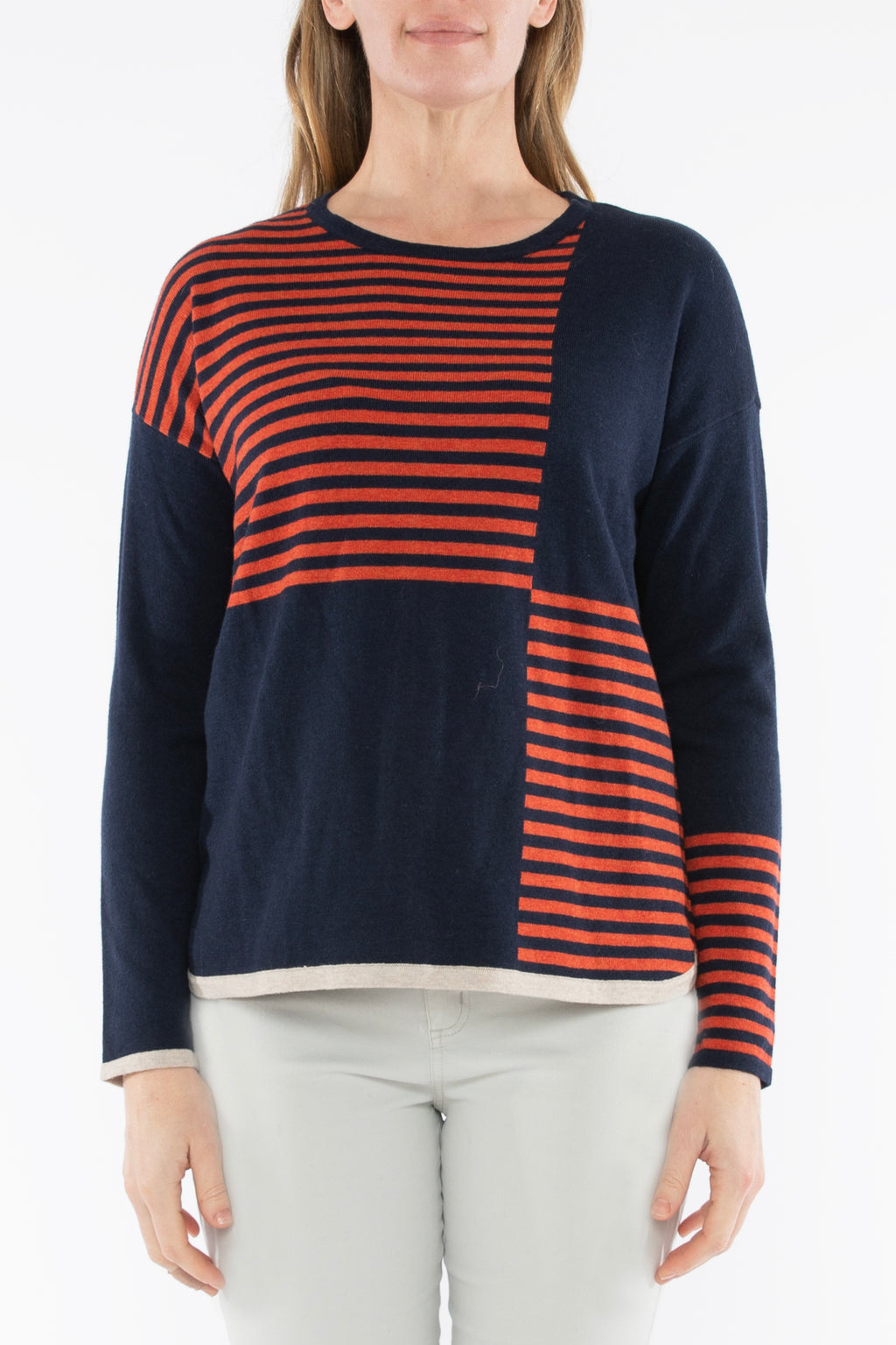 Jump navy and spice combo knit