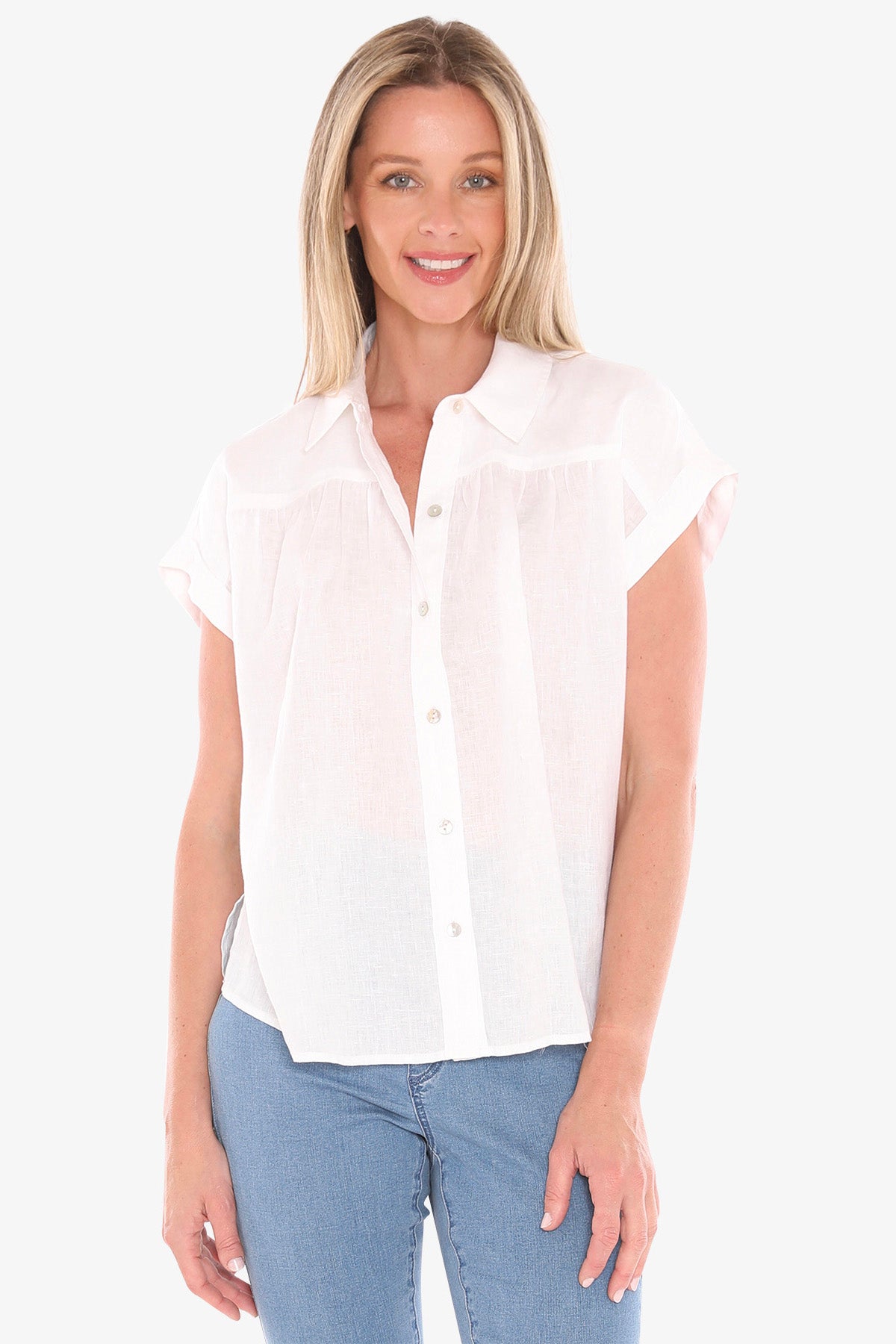 Jump white linen shirt