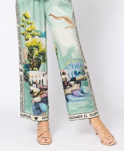 La Strada printed pants