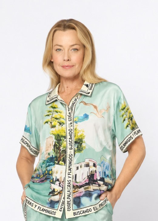 La Strada print shirt