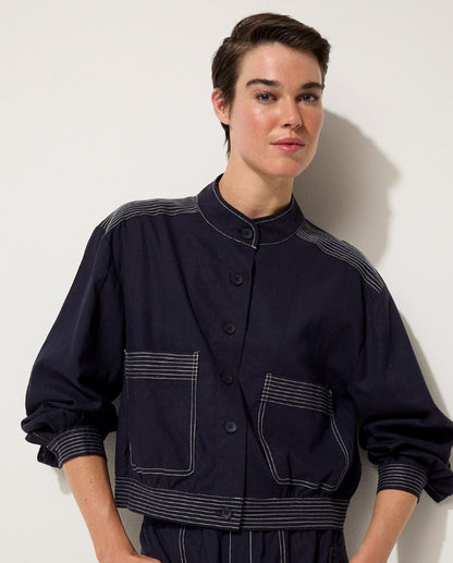 Marco Polo contrast stitch jacket