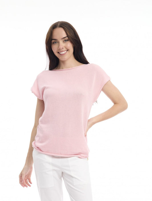 Orientique boat neck knit top