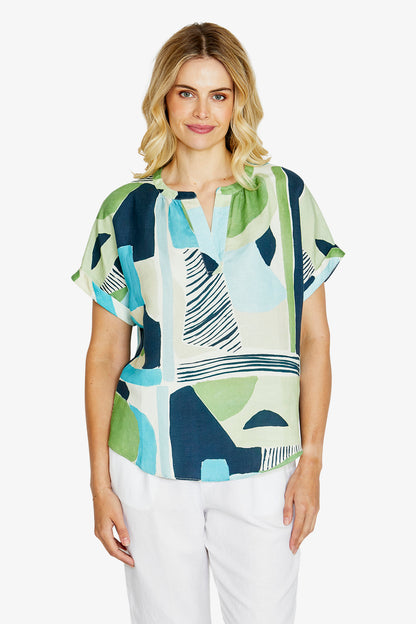 Ping Pong Naxos print blouse