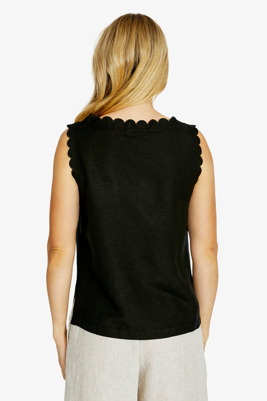 Ping Pong scallop trim cami