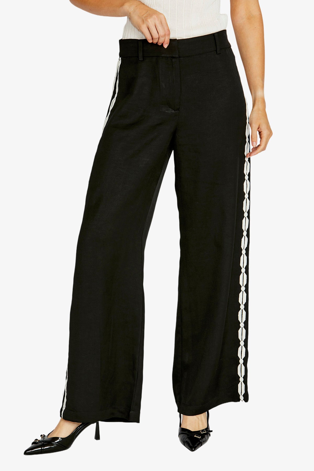 Ping Pong Mila scalloped trim pants