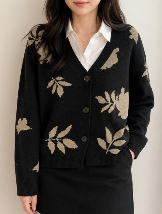 See Saw leaf print cardi