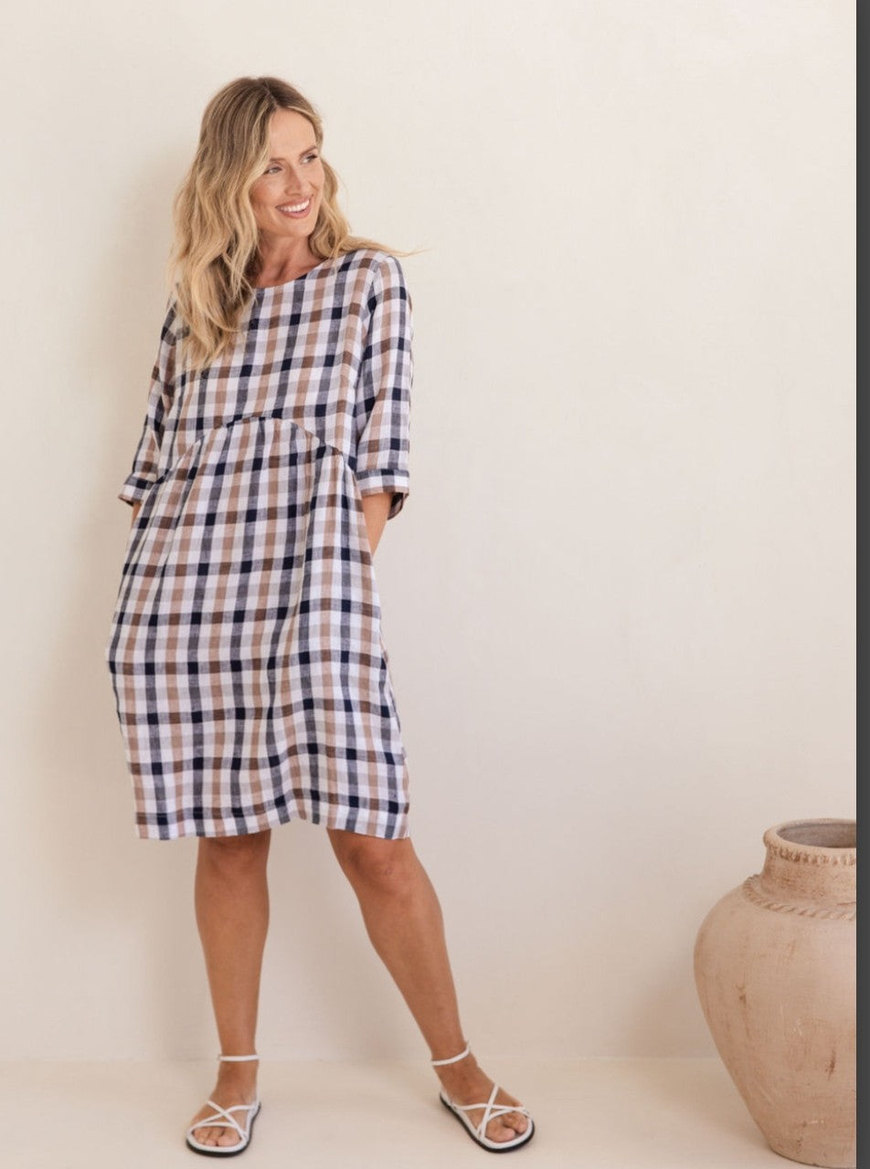 See Saw check relaxed fit dress