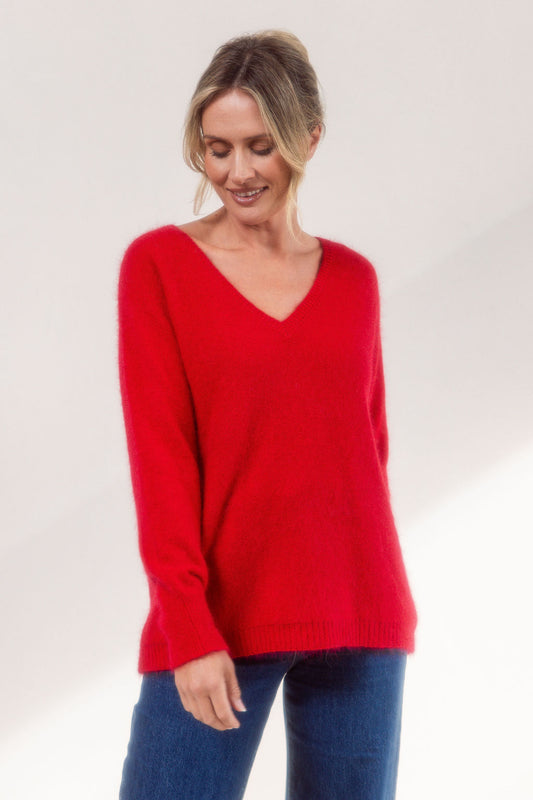 See Saw angora V neck