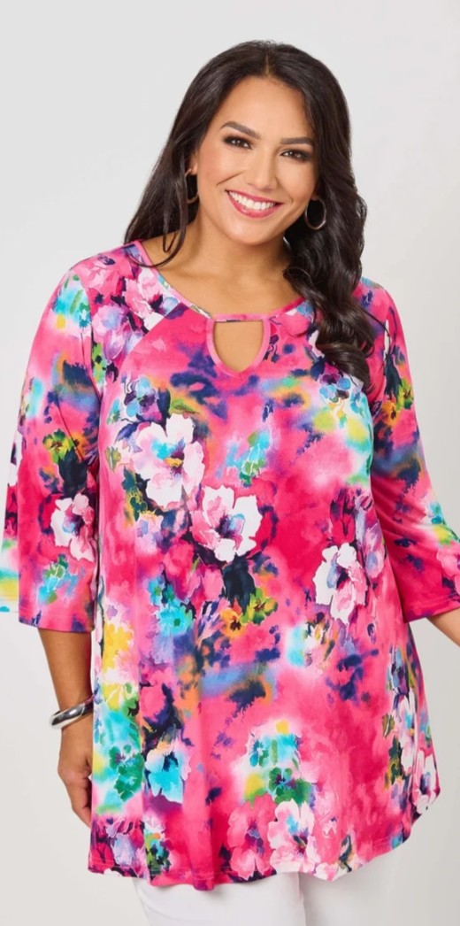 Swish pink floral top