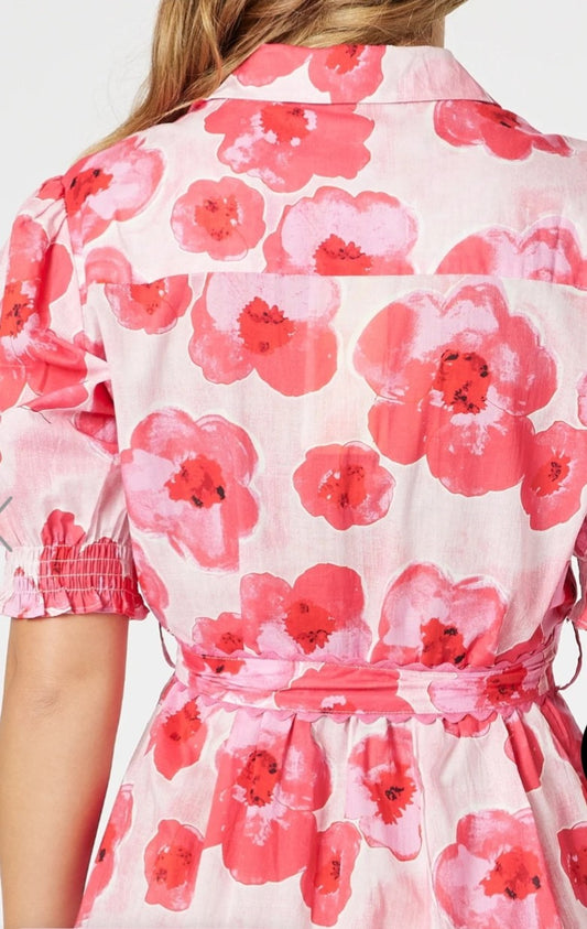 Threadz pink poppies dress