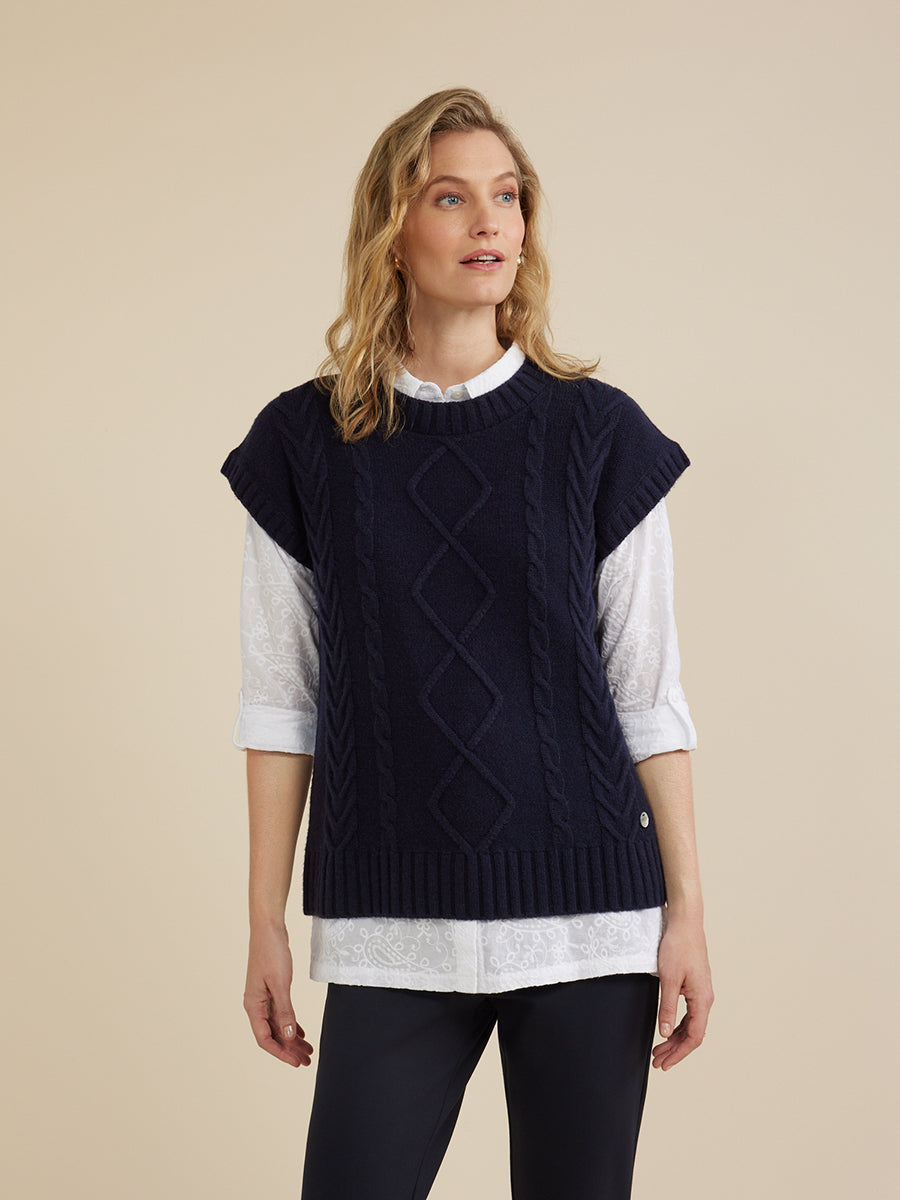 Yarra Trail cable knit vest