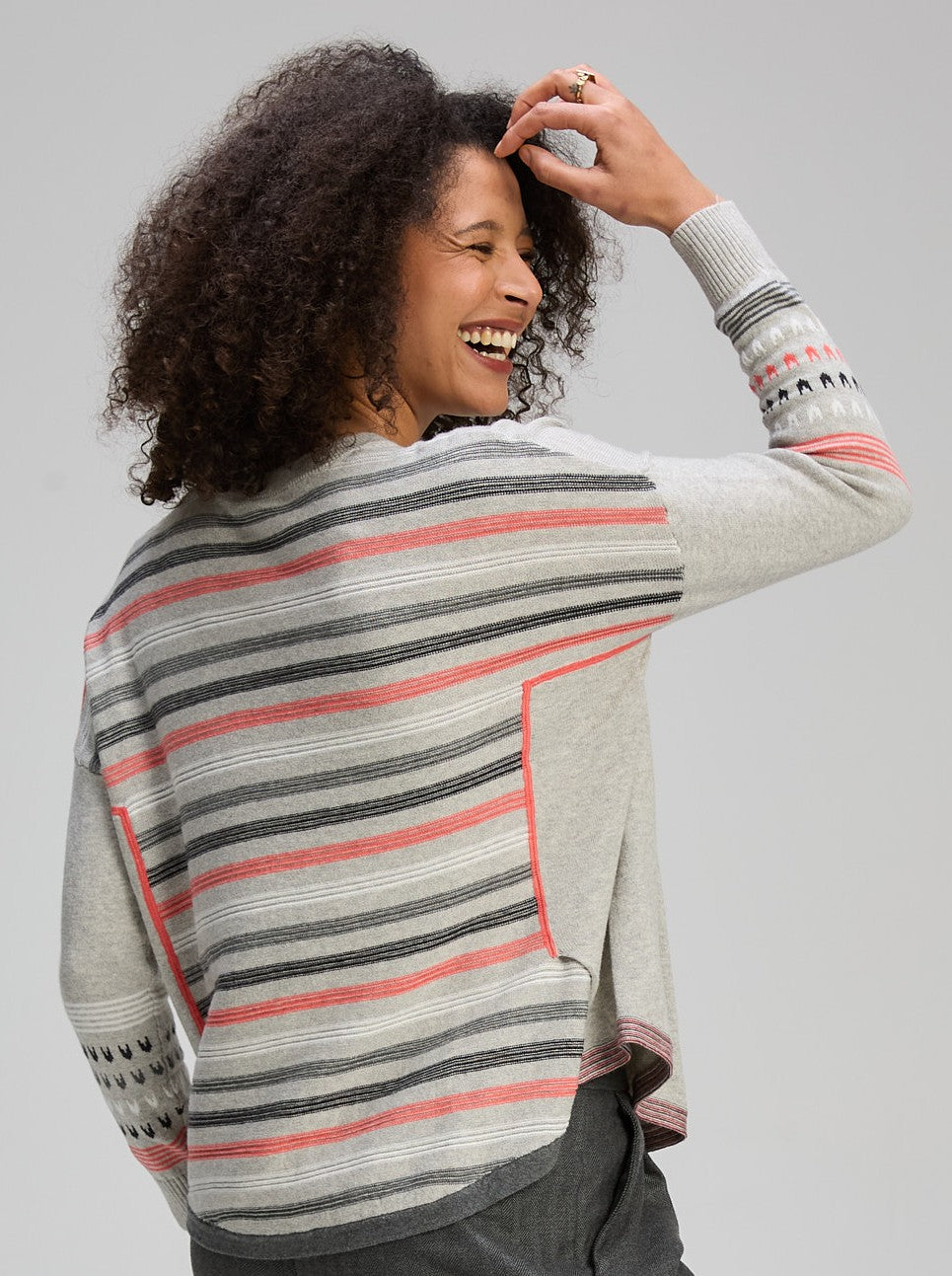 Zaket & Plover Textured Swing jumper