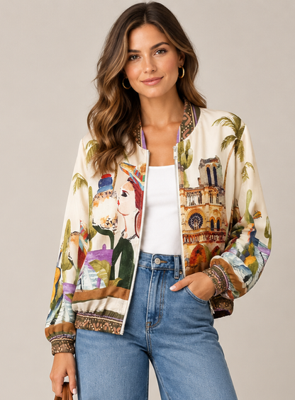 Amici satin bomber jacket