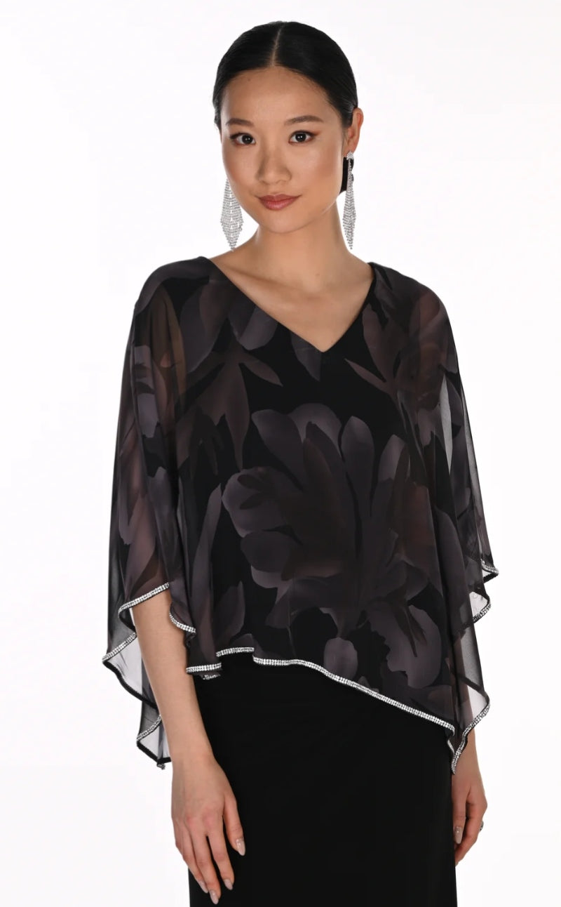Frank Lyman overlay evening top