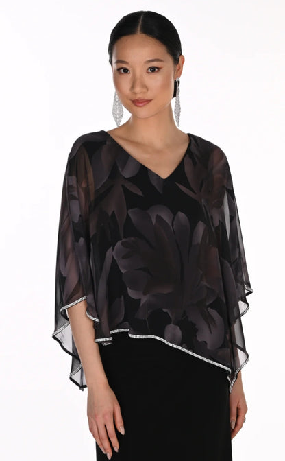 Frank Lyman overlay evening top