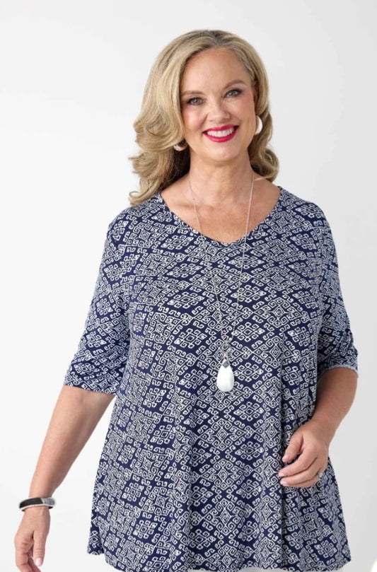 Swish Aztec print top