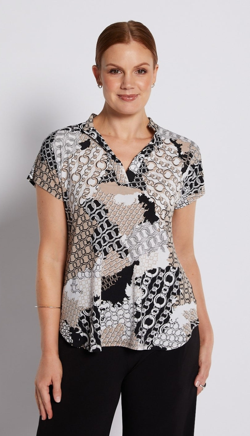Philosophy Nehru neck tee