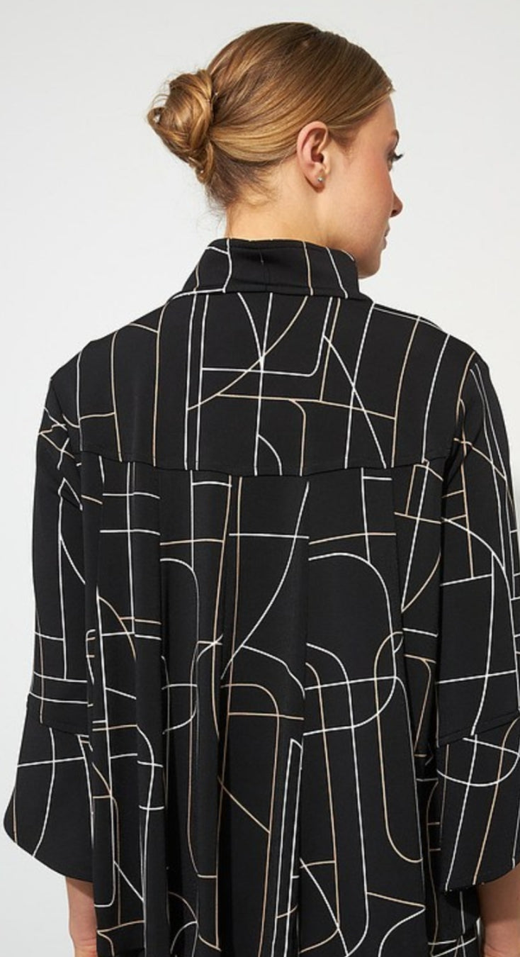 Joseph Ribkoff abstract lines jacket